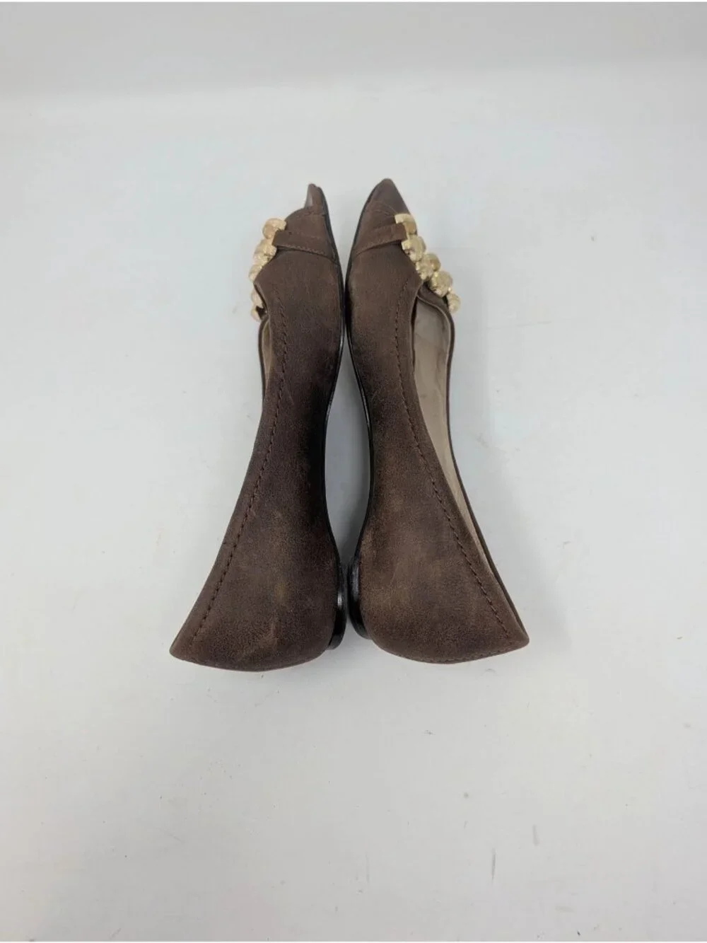 Vintage Y2K Daniblack Brown Suede Flats 6 Open Toe